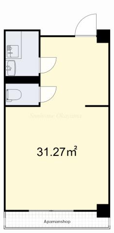 アレズⅢ番館(ワンルーム/3階)の間取り写真