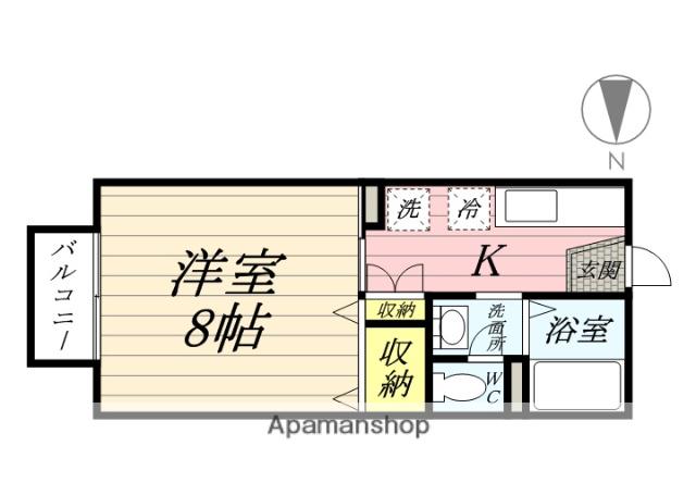 プレミール97(1K/2階)の間取り写真