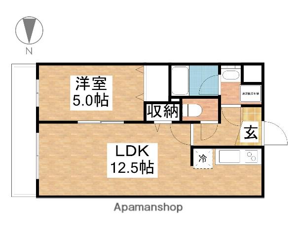 サウスコート西市(1LDK/2階)の間取り写真