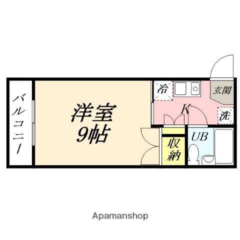 セリーヌ伊島(1K/4階)の間取り写真