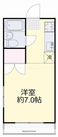 エトワール21 1号館(ワンルーム/4階)の間取り写真