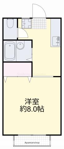 メゾン学南1号棟(1K/1階)の間取り写真