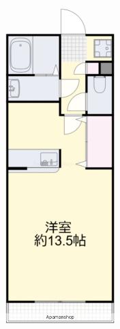 ヴィクトワール南方(ワンルーム/1階)の間取り写真