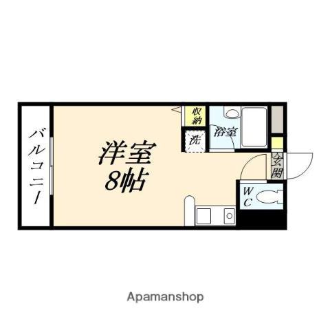 河合レジデンス(1K/1階)の間取り写真