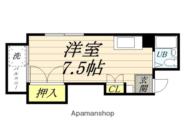 メゾン富田町(ワンルーム/6階)の間取り写真