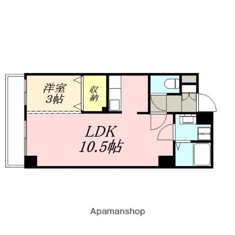 LST表町Ⅲ(1LDK/3階)の間取り写真