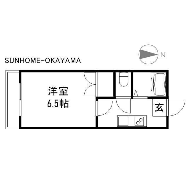 セイル94(1K/1階)の間取り写真