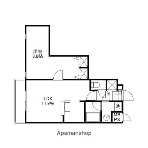 昭和ビル(1LDK/3階)の間取り写真