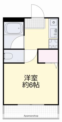 ガーデンコートほなみ(1K/1階)の間取り写真