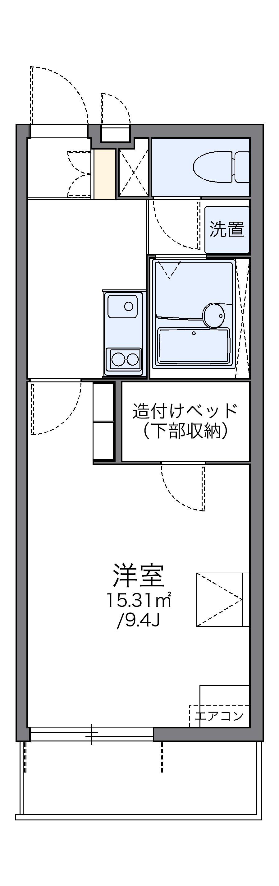 レオパレスさくらⅡ(1K/2階)の間取り写真