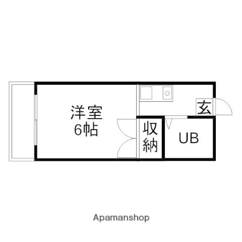 コーポ半田2(1K/2階)の間取り写真