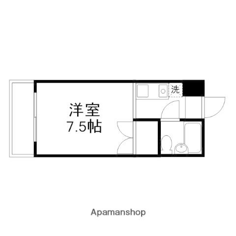 コーポ半田2(1K/1階)の間取り写真