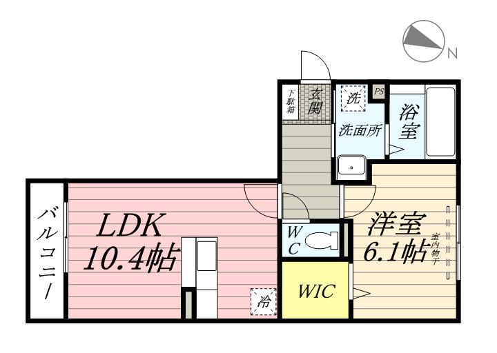  ブランドール マサ(1LDK/3階)の間取り写真