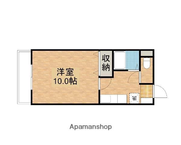 FサンビレッジⅢ(1K/1階)の間取り写真