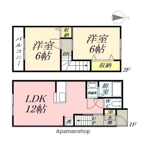 シンフォニア久米(2LDK)の間取り写真