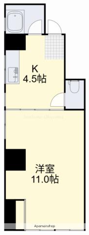 サンジェルマン番町(1K/2階)の間取り写真