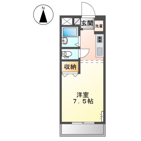 トレヴィアン(1K/2階)の間取り写真
