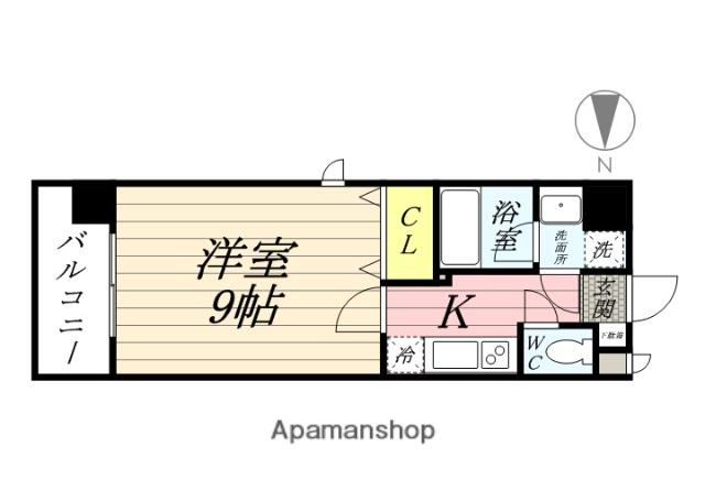 八番町ビルディング(1K/3階)の間取り写真