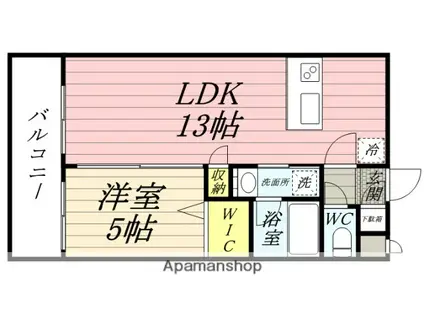 URBAN CENTURY 南方(1LDK/3階)の間取り写真