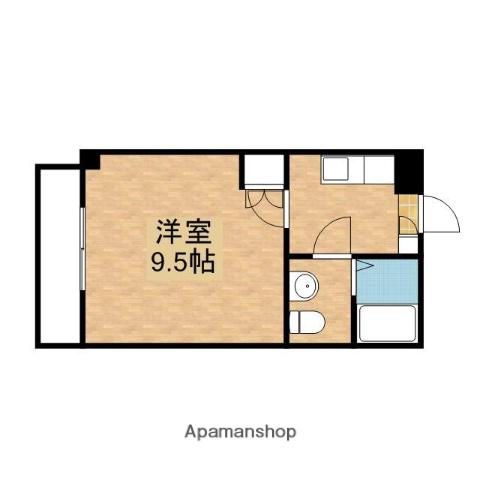 サニーフラッツ(1K/4階)の間取り写真