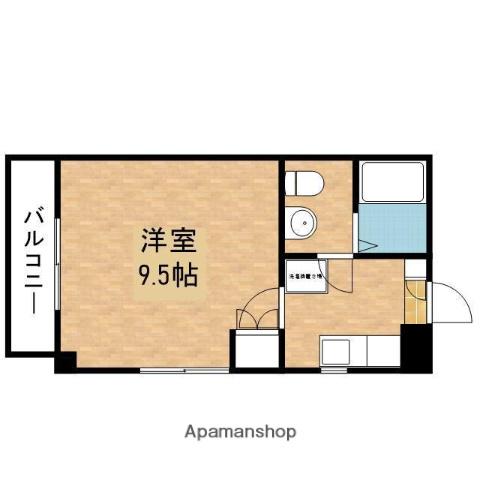 サニーフラッツ(1K/4階)の間取り写真