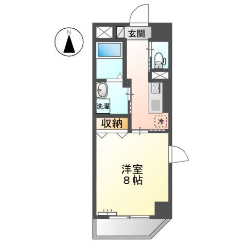 グラン ソート 柳町(1K/9階)の間取り写真