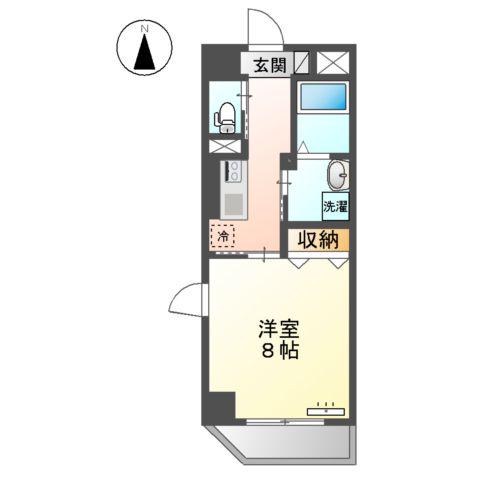 グラン ソート 柳町(1K/3階)の間取り写真