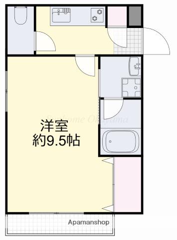 PIA MARE大供(1K/4階)の間取り写真