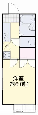 SAMAX PRENDRE(1K/1階)の間取り写真