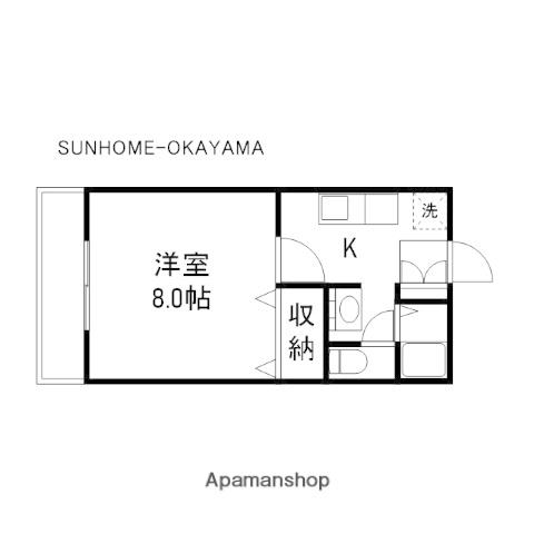 BEE-LINE N B(1K/1階)の間取り写真