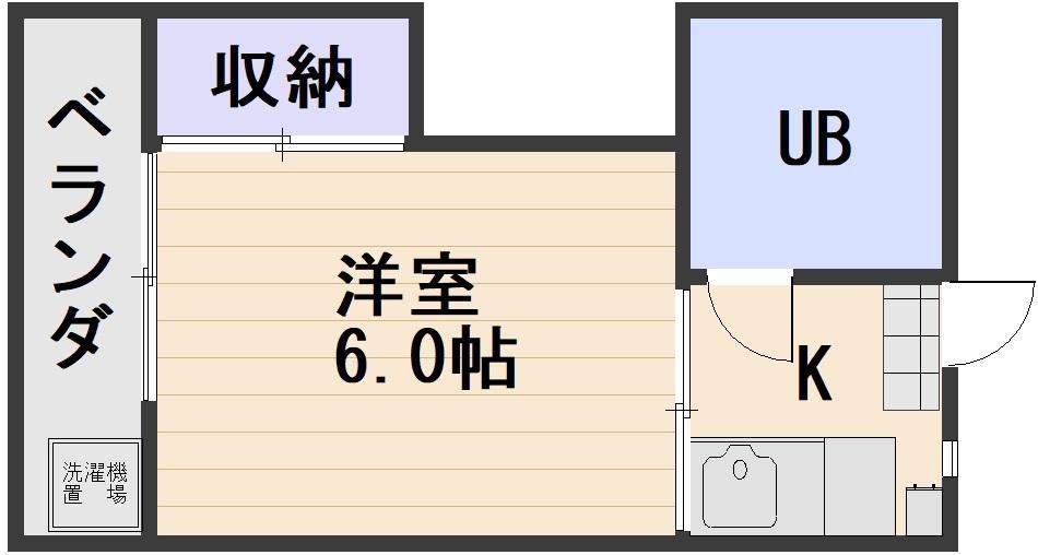 商大前コーポ(1K/3階)の間取り写真