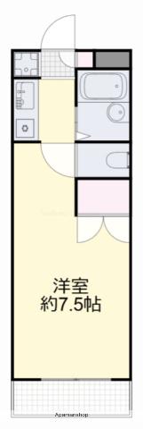 ピアブルークレスト1(ワンルーム/1階)の間取り写真