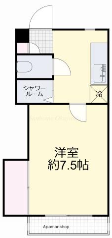 ナーズ南(1K/2階)の間取り写真