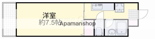プルミエール田中(1K/1階)の間取り写真