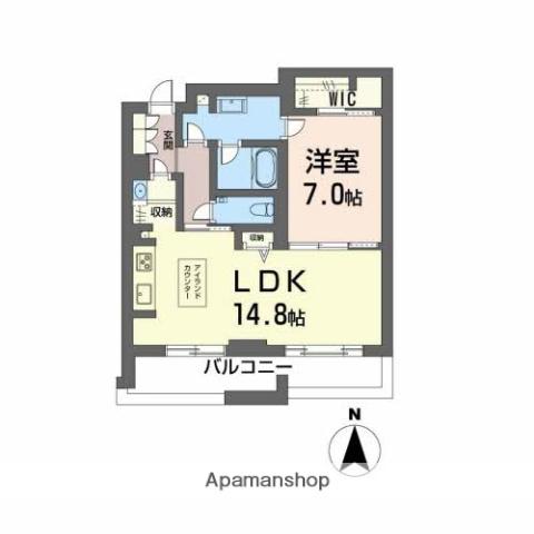 シャーメゾンプレミア上中野(1LDK/4階)の間取り写真