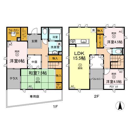 さくらみちガーデン(4LDK)の間取り写真