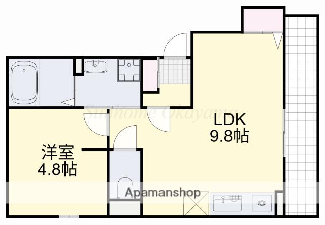 GRAVITY (1LDK/2階)の間取り写真