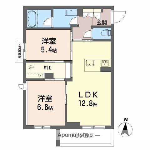 セレーノ野田(2LDK/3階)の間取り写真