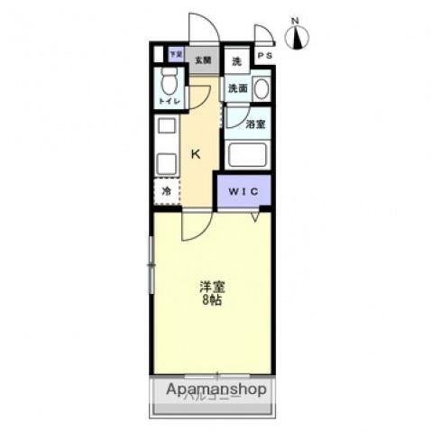 ミモザヒルズ岡山医大南(1K/3階)の間取り写真