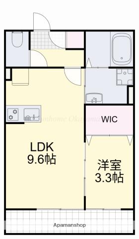 ノアールテラス清輝本町(1LDK/3階)の間取り写真