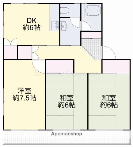 ラ セリス(3DK/2階)の間取り写真