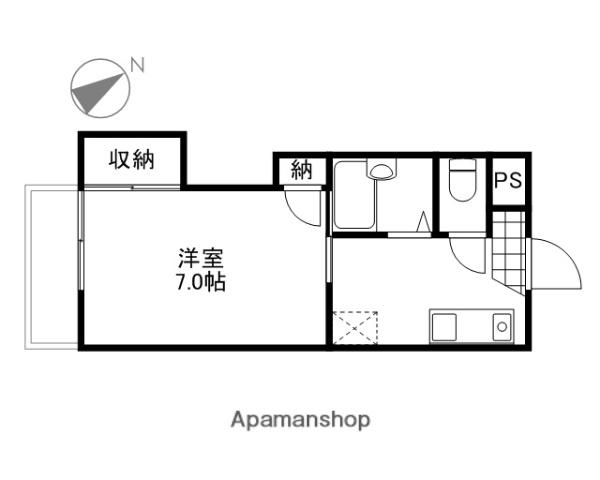 シャトレ福吉(1K/3階)の間取り写真