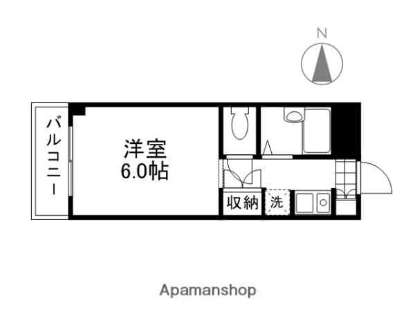 グランディール門田屋敷(1K/2階)の間取り写真