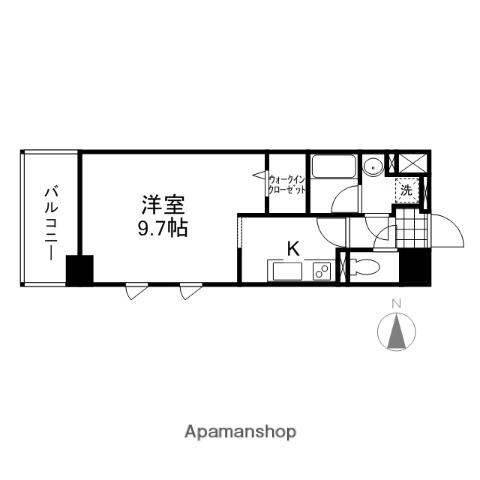 OWLSTYLE NISHIKIMACHI Ⅱ(1K/8階)の間取り写真