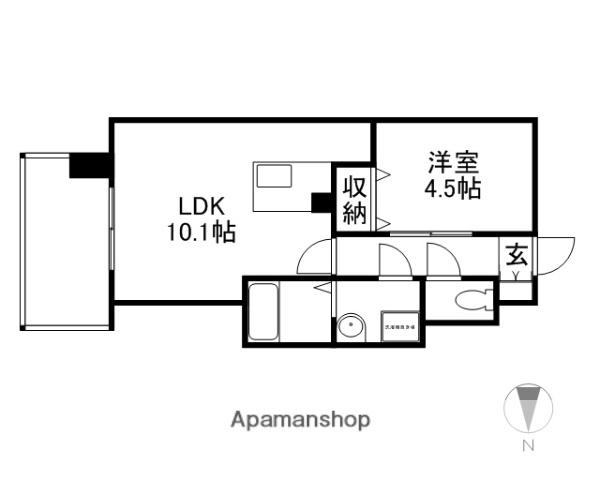 GRAND ETERNA岡山 2(1LDK/3階)の間取り写真