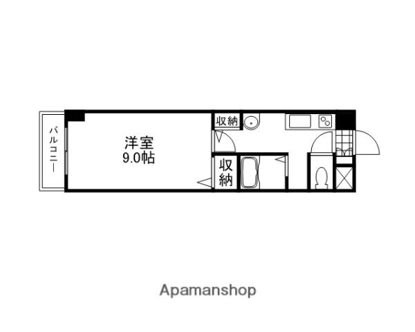 WELLNESSハレルヤ(1K/3階)の間取り写真