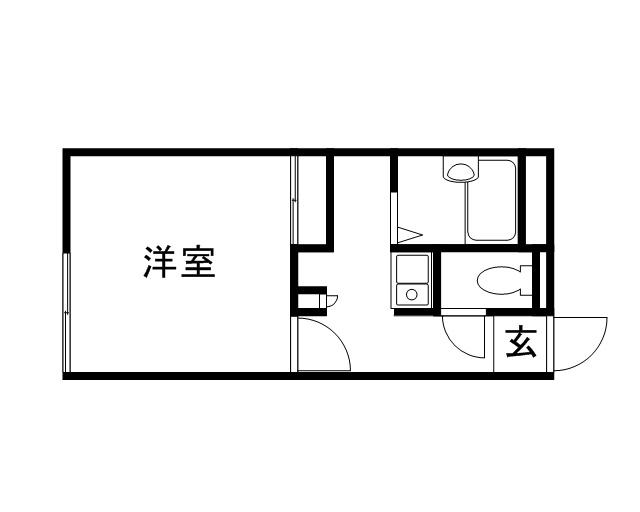レオパレスサンフラワー芳田(1K/1階)の間取り写真
