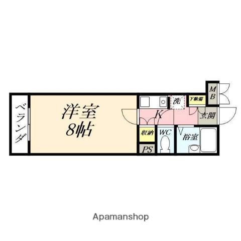 イマージュ・シャトー(1K/10階)の間取り写真