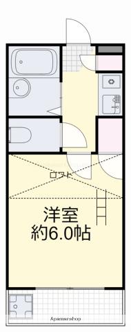 サンハウス(1K/1階)の間取り写真