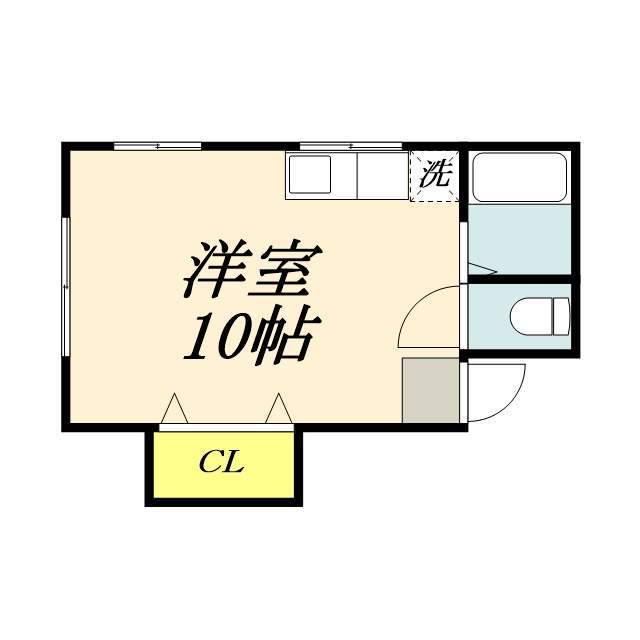 フレール津倉(ワンルーム/2階)の間取り写真